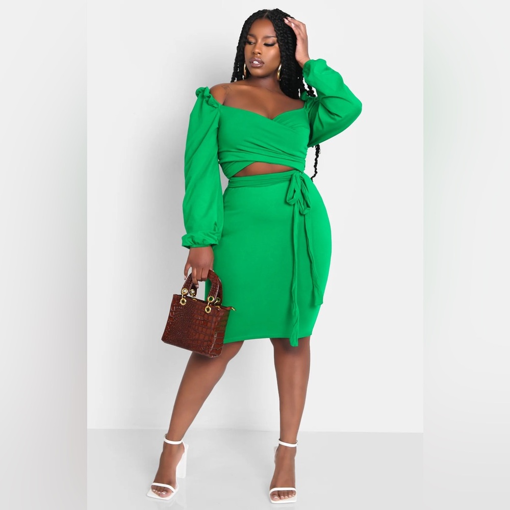 Rebdolls "Killing Me Softly" Peasant Wrap Top & Mini Skirt Set